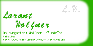 lorant wolfner business card